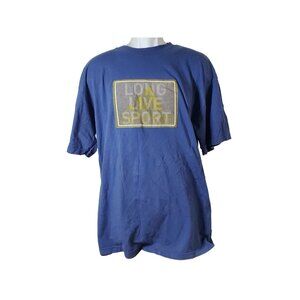 Adidas Blue "Long Live Sport" Graphic T-Shirt L
